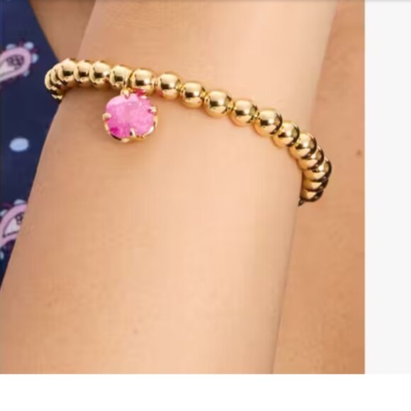 kate spade Pop Of Joy Spade Flower Stretch Bracelet Fuchsia NWT - Picture 2 of 5